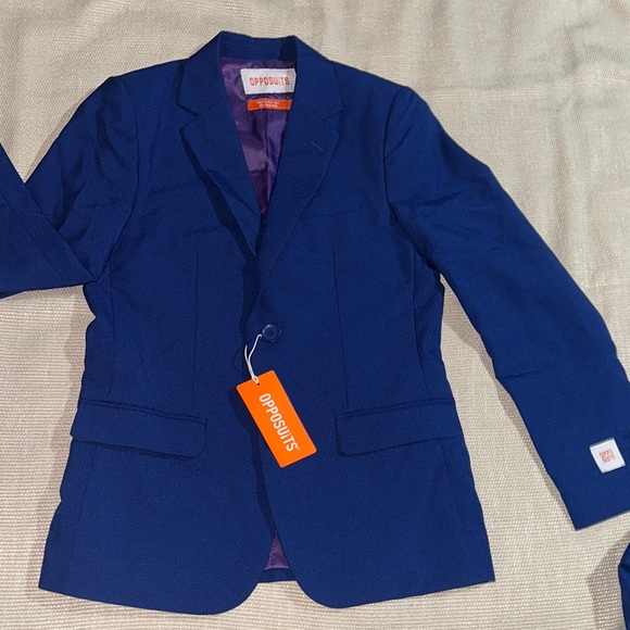 OppoSuits Kids Royal Navy Jacket Pants and Tie